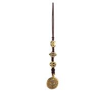 Fdit Buddha Lucky Amulet Pendant S M Size Alloy Carved Electroplated Evil Spirit Protection Waist Hang Decoration Bronze Mirror Back Feng Shui Charm (S)