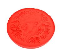 Fdit Bull Shaped Paver Mold, Reusable Silicone Stepping Stone | Flexible Silicone Releases Casts Cleanly, Handles Concrete and Cement Mixes, 38cm Round Stone per pour