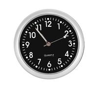 Fdit Car Dashboard Clock Classic Small Round Table Onboard Quartz Clock With Luminated Light Mini Noctilucent Watch Clocks for Auto Decoration