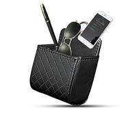 Fdit Car Seat Back Interior Air Vent Tidy Storage Coin Bag Case Organizer Phone Holder Cell Pouch Box Hook with (Black)