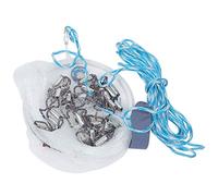 Fdit Cast Net Fishing Net Tool, Lightweight Portable with Sturdy Aluminum Alloy Ring Long Thick Hand Rope for Freshwater Saltwater Fishing Accessories (3.6m)