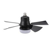 Fdit Ceiling Fans, E26 Small Fan Lamp with Remote Control 3 Color Temperature and 3 Wind Speed Settings for Bedroom Living Room Kitchen Use (Black)