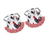 Fdit Chicken Saddle Hen Apron Protector 2Pcs Poultry Supplies with Elastic Cloth for Back Wing Feather Protection and Warmth (C Type)