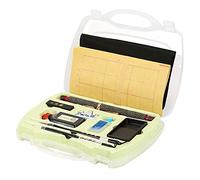 Fdit Chinese Traditional Calligraphy Set, Writing Brush Pen Water Ink Writing Cloth Inkstone Set Brush Pen Ink Water Writing Paper Tool Box Kit for Beginner