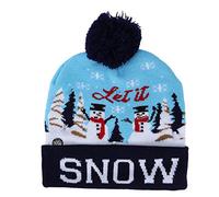 Fdit Christmas Hat Adult Knitted Winter for Cap Winter Wedding Glowing Hat for Cap Knitting for Party Hats (Type 6)