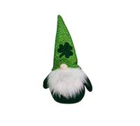 Fdit Clover Faceless Doll Leprechaun Plush St Patricks Day Decoration 15.35 Inch Soft Plush Toy for Holiday Home Decor Sofa Desk Table Bookshelf with Green Coat Good Luck Gift (#2)
