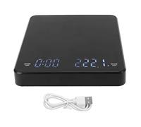 Fdit Coffee Scale, High Accuracy USB Rechargeable Digital Display Auto Zero Clearing with Timer for Hand Brewed Coffee Baking Kitchen Jewelry