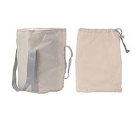 Fdit Collapsible Foot Soak Tub Foldable Foot Bath Bucket Portable Camping Bucket with Double Layer Design and Storage Bag for Outdoor Travel Hiking Home (Beige)
