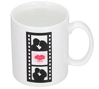 Fdit Color Changing Cup Ceramic Coffee Mug 330ml Thermal Induction for Hot | Hand-painted Pattern, Durable Ceramic Material, Suitable for Office Home Wedding, Heats Up At 70°C