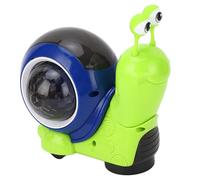 Fdit Colorful Electric Snail Toy with Music and Lights, Baby Crawling Toy for Hand Eye Coordination, Educational Snail with Omnidirectional Wheels for Smooth Movement (Green Snail)