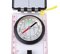 Fdit Compact Multifunctional Compact with a Magnifying Glass and Rule for Mountaineers, ABS Plastic Material
