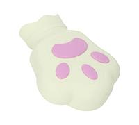 Fdit Compact Silicone Hot Bag with Bear, Cute Microwave Heating Bottle, Relieve Discomfort and Portable Winter Warm Materials (Light Yellow)