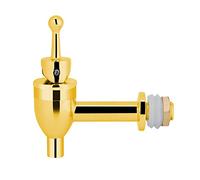 Fdit Copper Faucet Tap, Wine Beer Barrel Beverage Dispenser Replacement Spigot with Nut Rubber Gaskets for Home Restaurant (Golden 12mm)