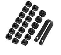 Fdit Cover the Covered Protective Caps for the Wheels of the Wheel 17 Mm, Excellent Appearance, Robust and Dust for Most Cars (Black)