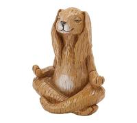 Fdit Cute Yoga Rabbit Gesture Sculpture, Meditation Bunny Statue for Living Room Garden, Zen Animal Decor with Peaceful World Entrance