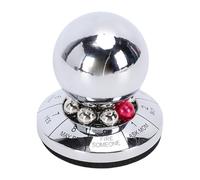 Fdit Decision Maker Ball, Rotating Metal Stress Relief Toy Fortune Telling Toy with Sturdy Base for Home Office Desktop Decoration