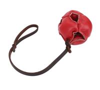 Fdit Dog Ball On Rope Portable Versatile Multi Purpose Chew Toy for Small Medium Dogs Leather (Red)