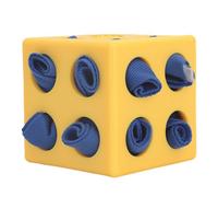 Fdit Dog Enrichment Toy Snuffle Ball, Snuffle Cube Puzzle Mat Multifunctional Safe Treat Dispenser with Foraging Nose Work for Home Use (Yellow)