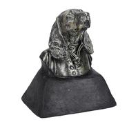 Fdit Dog Memorial Headstone, Personalized Resin Dogs Grave Marker Pet Dogs Memorial Stones with Dog Head Statue for Indoor Outdoor Garden Yard