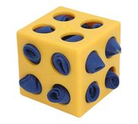 Fdit Dog Snuffle Ball, Interactive Puzzle Feeder with Polyester Fabric for Slower Eating Behavior Training and Canine Mental Stimulation and Play (Yellow)