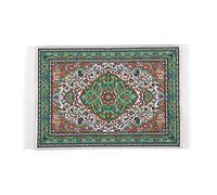 Fdit Dollhouse Carpet, Elegant Pattern Miniature Rug with Soft Silk Threads for Doll House Living Room or Bedroom Decoration (sound of spring)