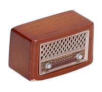 Fdit Dollhouse Radio, 1:12 Scale Miniature Retro Desktop Radio Model for Doll House Accessories Composite Wood Decoration for Miniature Scene