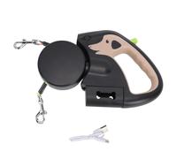 Fdit Double Dog Leash, Dual Retractable with Night Light and Safety Lock for Walking Two Pets Small Medium Dogs Multi Pet Family