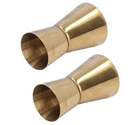Fdit Double Head Cocktail Jigger, Gold Stainless Steel Bar Measuring Cup | Food Grade Stainless Steel, 0.5oz/1oz Double Sided, for Bartending, Restaurants, Parties