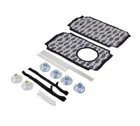 Fdit Double Layer Cat Window Perch Strong Bearing Secure Suction Cup Window Sill Cat Bed for Multiple,Breathable Washable Sunbathing Bed,2 X Hammock Cloth,2 X Gloves (#)