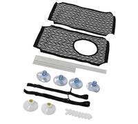 Fdit Double Layer Cat Window Perch Strong Bearing Secure Suction Cup Window Sill Cat Bed for Multiple,Breathable Washable Sunbathing Bed,2 X Hammock Cloth,2 X Gloves (#1)