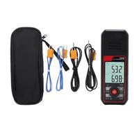 Fdit Dual Channel Thermocouple Thermometer K-Type with 4 Probes, -328°F to 2501°F, Backlit LCD T1/T2 Differential ADJ Compensation