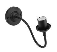 Fdit E27 Wall Lamp, Vintage Style Black Iron Sconce Light with Classic Curved Neck and Anti Rust Varnish, for Dining Room Bedroom Cafe Bar Garden, 90