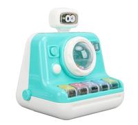 Fdit Educational Camera Finger Piano Toy for Hand Eye Coordination Development, Colorful Shape Puzzle Early Learning Toy for Kids, Made of Safe Material for Infants (Blue)