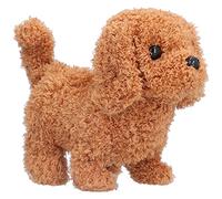 Fdit Electronic Interactive Soft Stuffed Dog with Bark and, Lovely for Kids, Helps Calm Emotions and Promotes Language Development, 7.1 X 6.0 X 5.1 Inches (Teddy)
