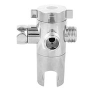 Fdit Fdit 3 Way Shower Diverter Valve, ABS Chrome Plated Bath Shower Valve with Head Holder, for Garden Hose Water Filter Sprayer Faucet Accessories (Interface 1) (Interface 1) (2)