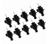 Fdit Fdit Electric Guitar Metal Bass Strap Locks Durable Lightweight for Antiskid Security 10pcs/bag Accessory for Guitarists, Black (Gold) (Black)