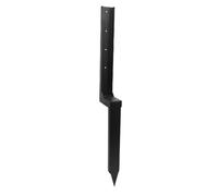 Fdit Fence Post Repair Kit, Carbon Steel Fence Post Anchor Ground Stake One Piece Steel Anchor Stake for Repairing Broken or Leaning Wood Posts