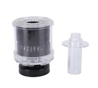 Fdit Fish Tank Filter, Multifunction Filtration Oxygenation Circular Small Fish Tank Filter with Bio Cotton and Balls, Built in Air Stone for Oxygen Supply Clear Case