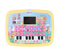 Fdit French Learning Tablet Interactive LED Screen Kids Early Education Toy for Fun Learning Experience, Plastic French Pad for Children [Size: 18x24x2cm] (Yellow)