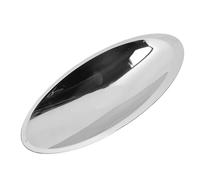 Fdit Fruit Plate, Stainless Steel Oval Serving Bowl Decorative Dessert Platter Tray Dish for Appetizer Fruits and Serving Dishes (L)