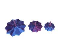Fdit Geometric Sensory Star Toy Set, 3D Printed Rotating Fidget Toy for Focus and Calm, PLA Material Three Sizes for Adults and Students (Purple)