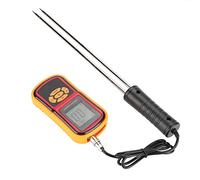 Fdit GM640 LCD Moisture Temperature Meter for Wheat Rice Corn Bean - Accurate Measurement, Soft Silicone Protective Cover, LCD Backlight, Suitable for Farmers and Agricultural Research