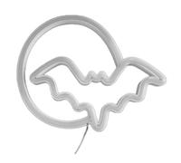 Fdit Halloween Neon Sign Moon Bat LED Neon Light Halloween Decorations Halloween Neon Lights USB Battery Powered for Wall Decor Room Bar Party (2)