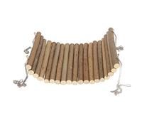 Fdit Hamster Wooden Swing, Large Wood Climbing Play Hammock with Hanging Chain for Parrots Sugar Glider and Other Small Pets Playing Sleeping (20 * 30CM)