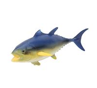 Fdit Hand-Painted Cognitive Fish Model Toy, Twistable Chin and Fins for Kids Play, Educational Sea Fish Model to Cultivate Environmental Awareness (bluefin tuna)