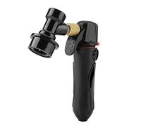 Fdit Handheld CO2 Injector for Homebrew Keg, Portable Beer Dispenser with High Strength Plastic, Easy Operation for Home (Black)