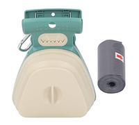 Fdit Handheld Dog Pooper Scooper, Portable Enduring Expandable Poop Picker with Garbage Bag for Dog Owners Outdoor Use (Mustard Green)