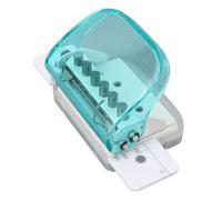 Fdit Handheld Hole Puncher, Plastic Multi Hole Punch for A4 B5 A5 Paper 30 26 20 Holes Built In Shavings Collector for School Office Documents (Transparent Green)