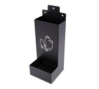 Fdit Hanging Chicken Feeder Iron, Large Capacity Poultry Feed Box with Detachable Water Tray 23.4cm for Cage Tree Branch Mount with Screws