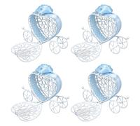 Fdit Heart Shaped Candy Box, Wedding Favor Box (Blue)
